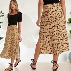 Marine Layer Cheetah Print Midi Skirt